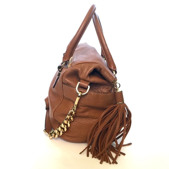 SOLD❌Michael Kors Cognac Leather Weston Satchel - Picture 3 of 16